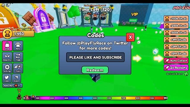 *NEW* UPDATE! CODES* ? Fly Race! ROBLOX смотреть онлайн