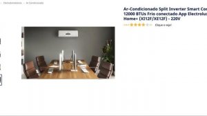 Ar Condicionado Split Inverter Smart Control 12000 BTUs Frio conectado App Electrolux Home+ XI12F X