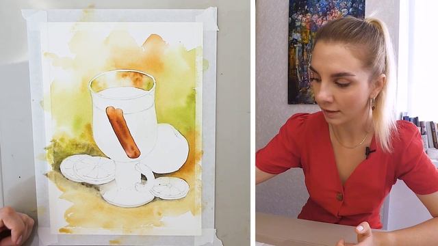 Рисуем дома согревающий натюрморт акварелью - видеоуроки Ульяны Ласуновой