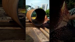 Газорезка, ручным резаком.