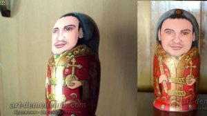 Матрешка-шарж. Идеи для росписи матрешек.