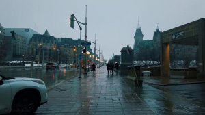 Walking in the Rain in Ottawa, Canada _ City Ambience 2023