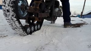 Табуретка (минибайк) и самодельный гусеничный модуль на иж юпитер (планета)