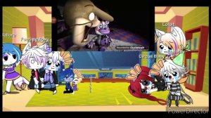 Sister Location react to Freddy Fazbear pizza song but is cured/GL