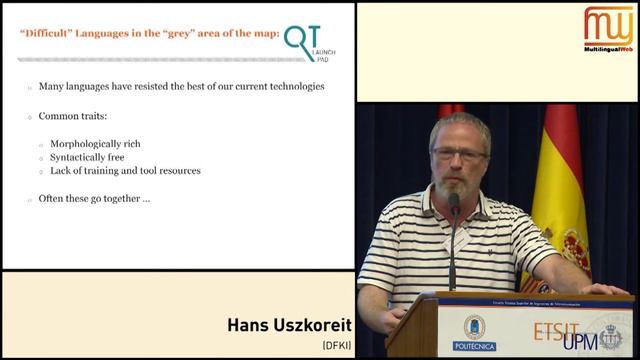 Hans Uszkoreit (DFKI): Quality Machine Translation for the 21st Century (MLW 7) смотреть онлайн