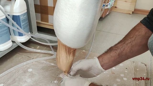 Ламинация  приемной гильзы для протеза бедра. смотреть онлайн