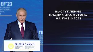 Выступление президента России Владимира Путина на ПМЭФ