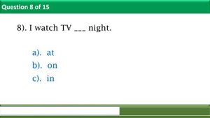 Prepositions of TIME 👉 AT / ON / IN 👈 English  Grammar Test #1(part1)