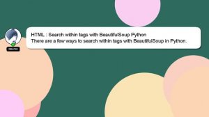 HTML : Search within tags with BeautifulSoup Python