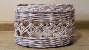 МК. Овальная коробка из бумажной лозы. Загибка.Часть 3. #138(3)