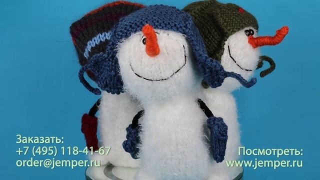 Снеговики в разных шапках: авторские вязаные игрушки ручной работы. смотреть онлайн