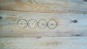 Скрытая проводка в бревне