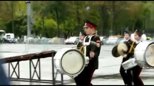 Первый Московский кадетский корпус. Выступление барабанщиков.