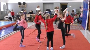 Cool circus kids. Kids learn a new dance.