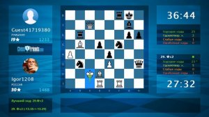 Chess Game Analysis: Igor1208 - Guest41719380 : 1-0 (By ChessFriends.com)