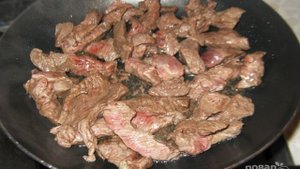 Говядина с макаронами