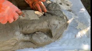 Табличка "Добро пожаловать" из цемента для сада своими руками.Поделки из цемента.