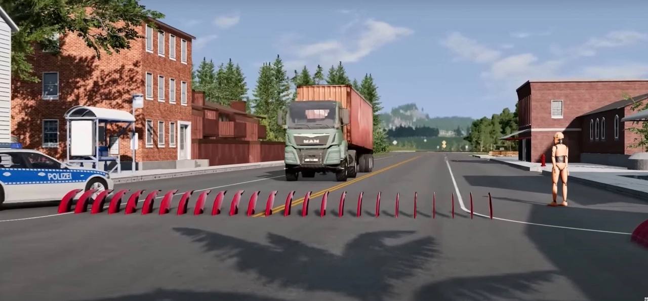 Автомобили против шипов- BeamNG drive смотреть онлайн