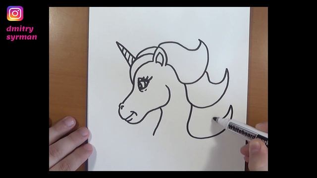 How to draw Unicorn , Как нарисовать Единорога смотреть онлайн