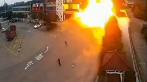 В Китае произошел мощный взрыв сжиженного газа