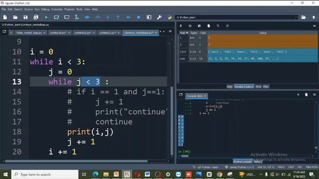 How to apply continue statement in Nested Loops?| Python Tutorial in Urdu | Hindi