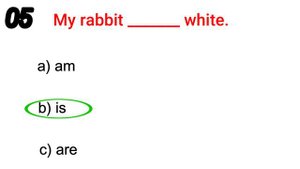 Is Are & Am Quiz | Verb Be quiz | 02
