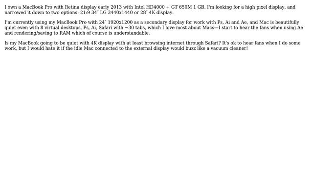 Apple: rMBP early 2013 15'' fan noise with 4K display? смотреть онлайн