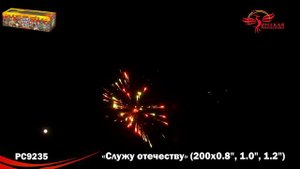 Фейерверк Служу Отечеству (0,8"-1,0"-1,2"х200) РС9235