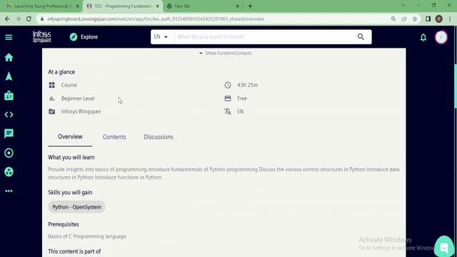 Infosys Launched  Young Professional  Free Courses Online With Certification | #python  #java #iot