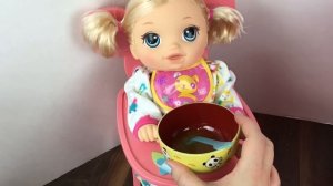 Crawling Baby Alive Go Bye-Bye Doll Morning Routine Feeding and Diaper Change