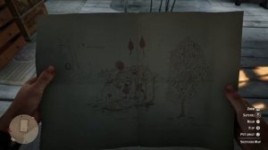 Red Dead Redemption 2 - Sketched Map ? Treasure Location 1xGold Ingot