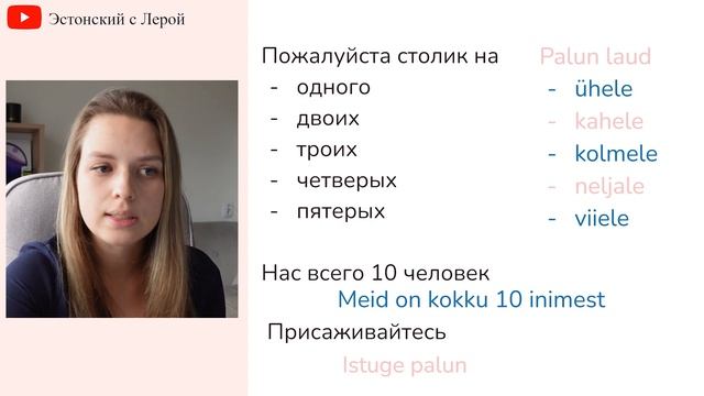 Учим эстонский | Урок 14 | В кафе и ресторане смотреть онлайн