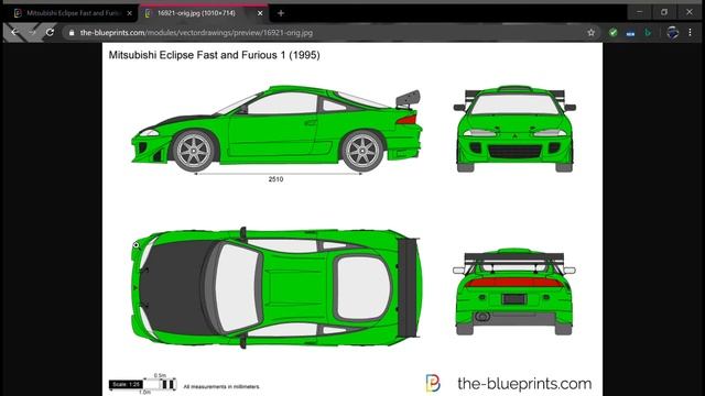 Mitsubishi eclipse рисунок