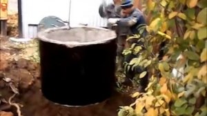 Установка выгребной ямы из ж/б колец в частном доме
