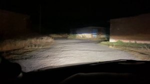 Тест BI - LED Линзы в фаре Лада ларгус в сухую погоду .