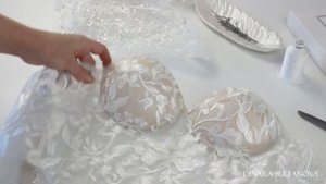 Как шить свадебное платье. Свадебное платье на прозрачном корсете с отрезной чашкой, 1 часть