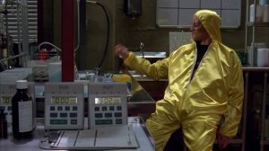 Джесси Пинкман дурачится в лабе. Во все тяжкие.