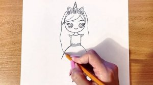 Как Нарисовать Милую Девочку В Красивом Наряде | Простой Рисунок Для Девочек