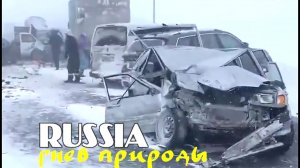 Вторая массовая авария машин за день в Башкирии на трассе М5 Уфа-Оренбург.mp4