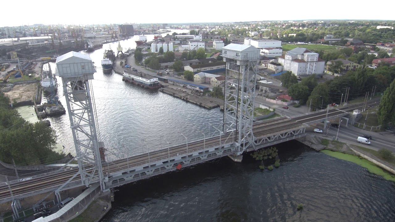 Двухярусный автомобильно железнодорожный мост Калининграда смотреть онлайн