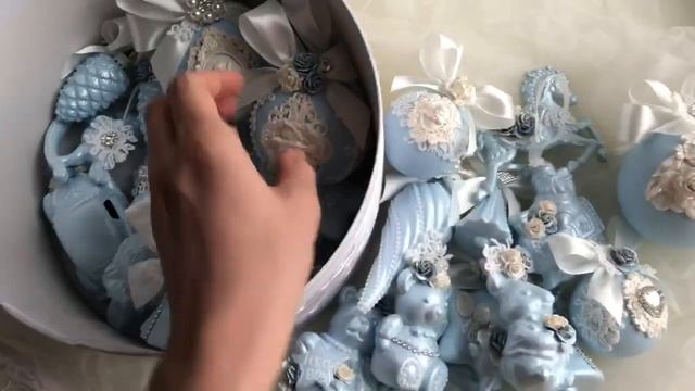 Новогодний набор ёлочных игрушек для мальчика.