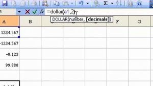 Microsoft Office Excel 2003 DOLLAR Function