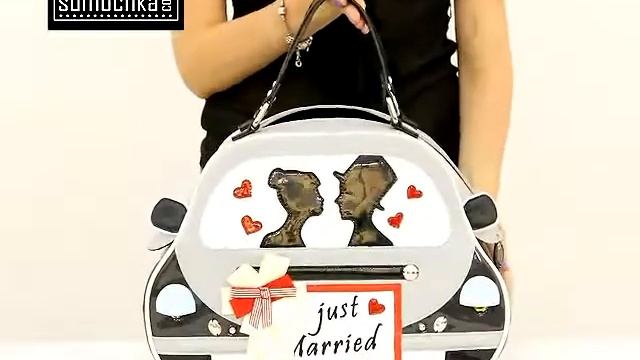 Сумка Braccialini 8461 grey white black смотреть онлайн