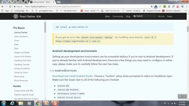 Initial of React Native