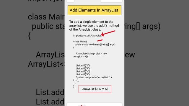 To Add Elements In ArrayList #arraylist #javainterviewquestionsandanswers #javainterview #java