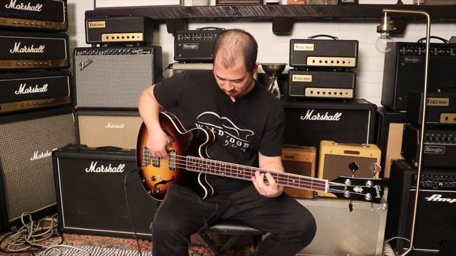 '13 Gibson Memphis ES 335 Bass Vintage Sunburst | Review & Demo! смотреть онлайн