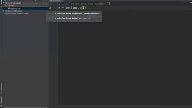 program 1 #pythonProgram adding two number | By user input #stayhome #corona