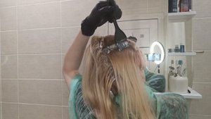 Осветление корней | Блонд | Теплый блонд | Wella 12/61 + 12% oxy (1:2)