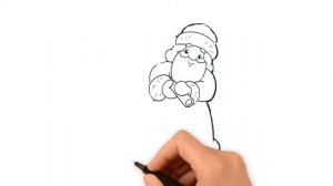 дед мороз, как нарисовать деда мороза