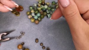 Бусы из лиственита своими руками